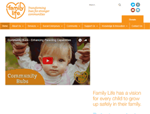 Tablet Screenshot of familylife.com.au